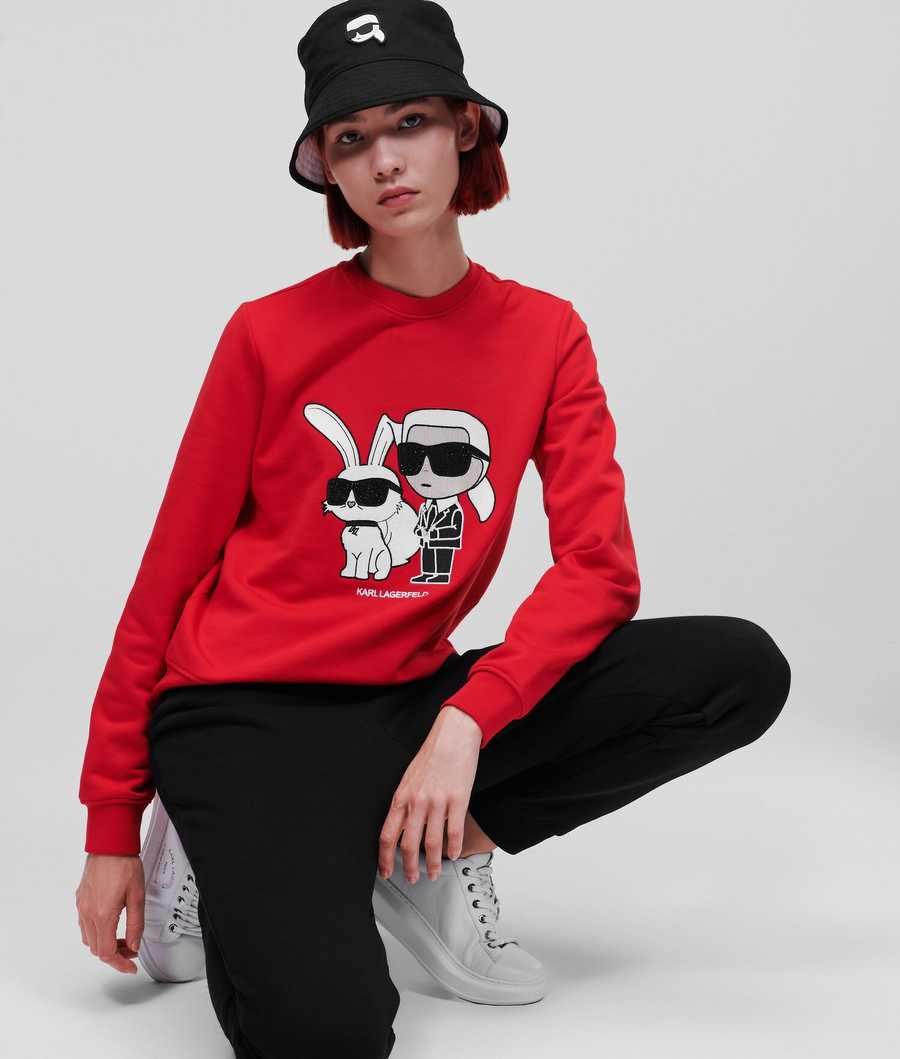 Red Women's Karl Lagerfeld Year Of The Rabbit Sweatshirts | TH203IOGM