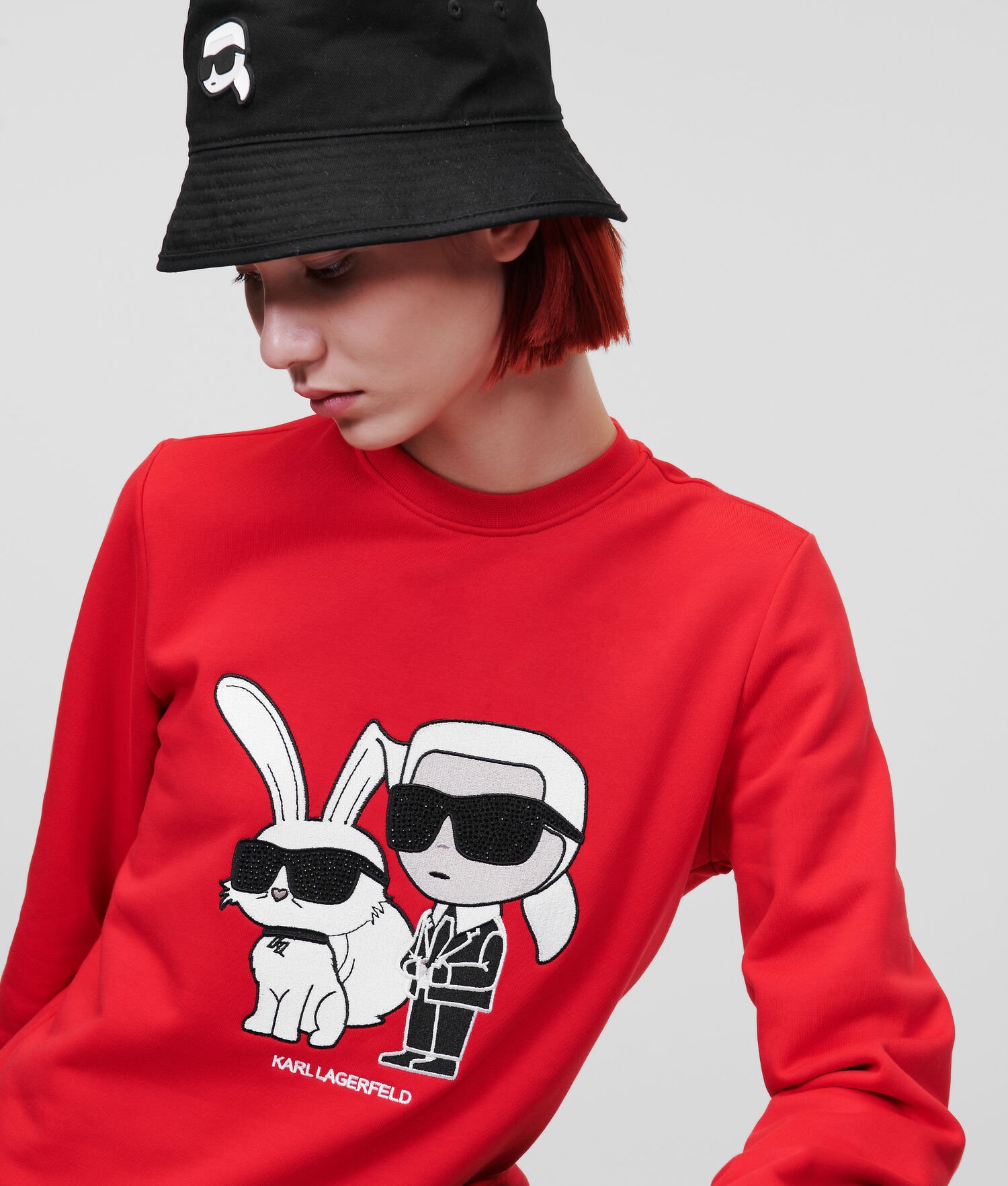 Red Women\'s Karl Lagerfeld Year Of The Rabbit Sweatshirts | TH203IOGM