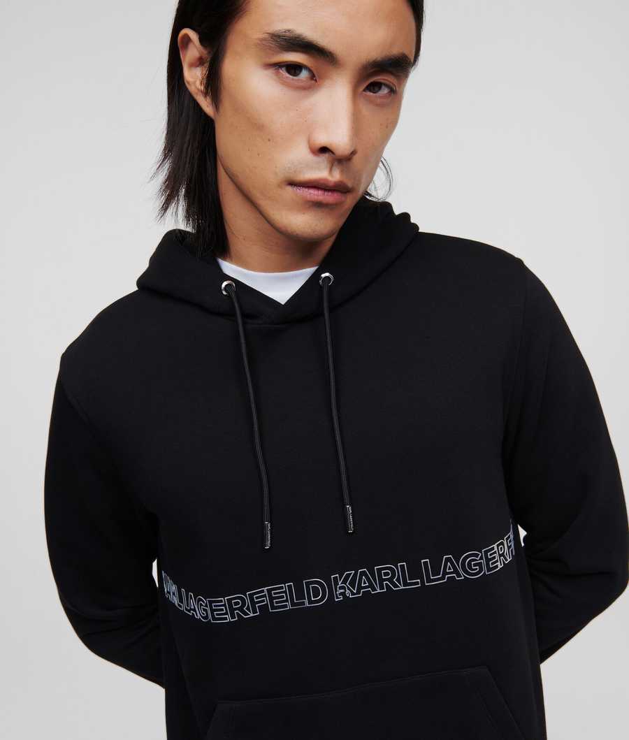 Silver Men's Karl Lagerfeld Karl Logo Sweatshirts | TH304GZPJ