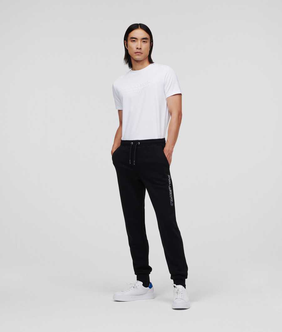 Silver Men\'s Karl Lagerfeld Karl Relaxed Fit Sweatpants | TH827OQTV