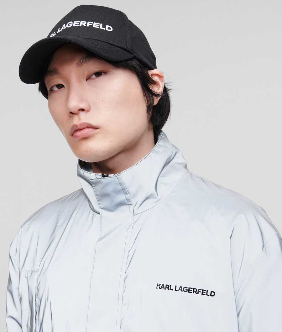 Silver Men's Karl Lagerfeld Ultra-reflective Parka Jackets | TH680MYFA