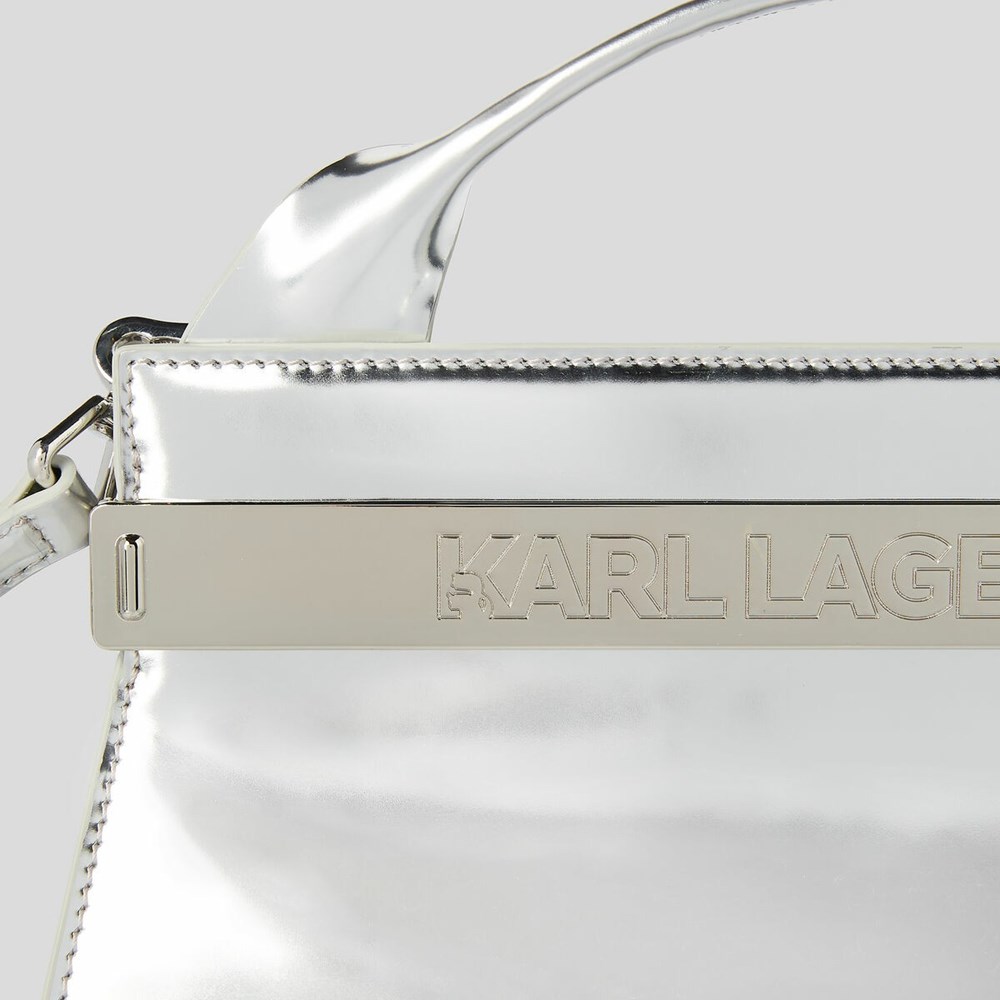 Silver Women's Karl Lagerfeld K/Kross Archive Handbags | TH259WRYF