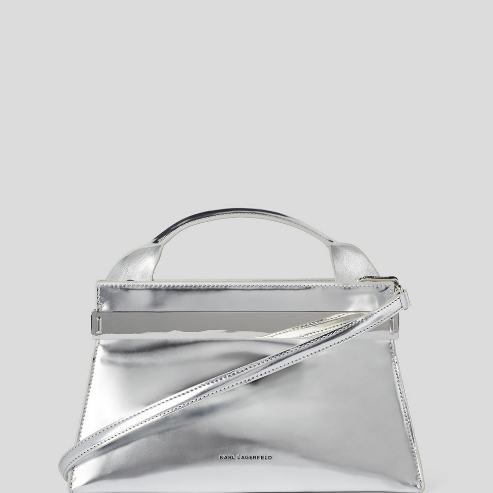 Silver Women's Karl Lagerfeld K/Kross Archive Handbags | TH259WRYF