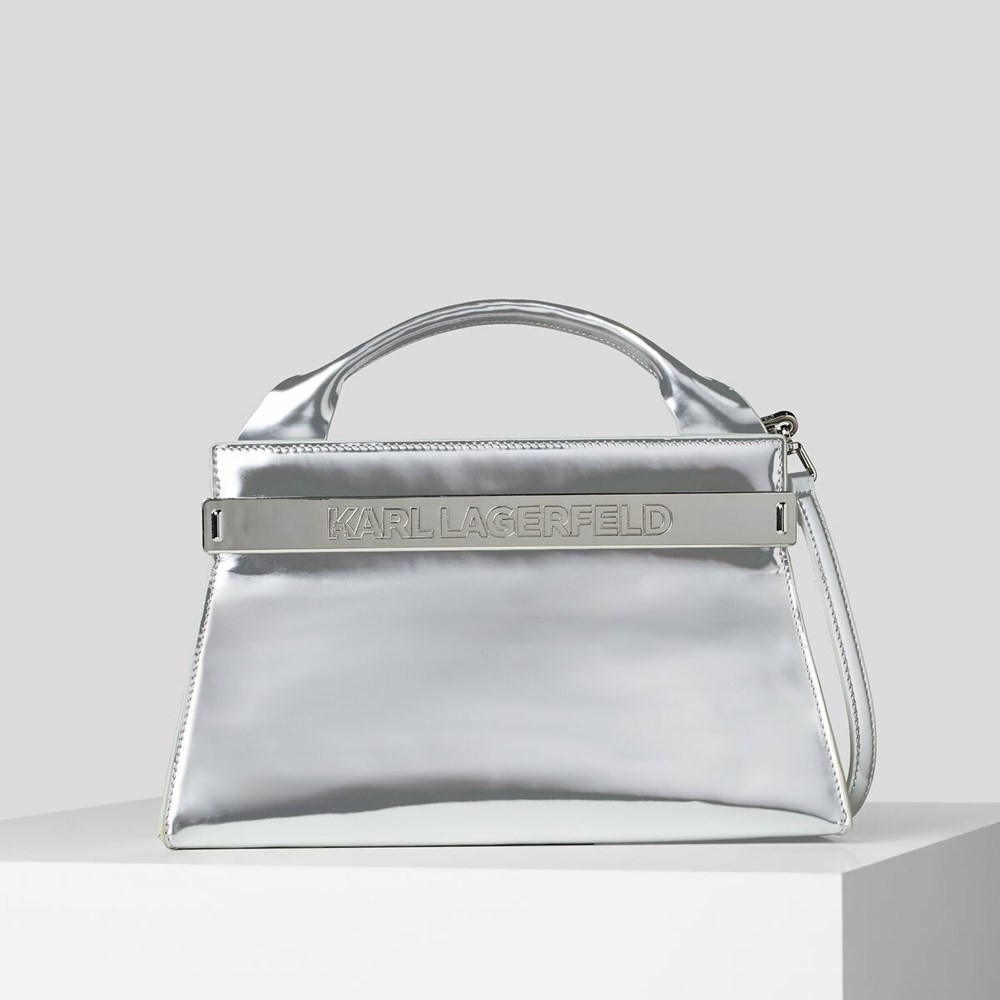 Silver Women\'s Karl Lagerfeld K/Kross Archive Handbags | TH259WRYF