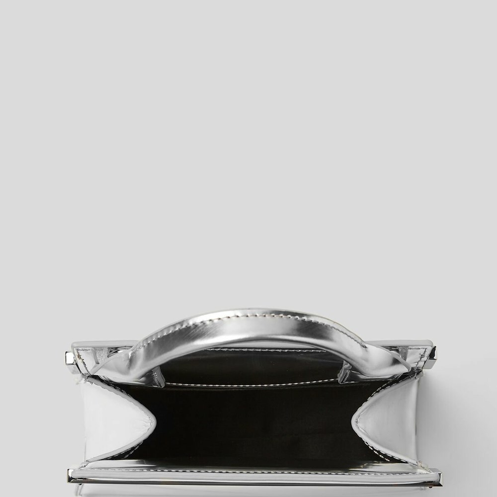 Silver Women's Karl Lagerfeld K/Kross Archive Small Handbags | TH475ANMQ