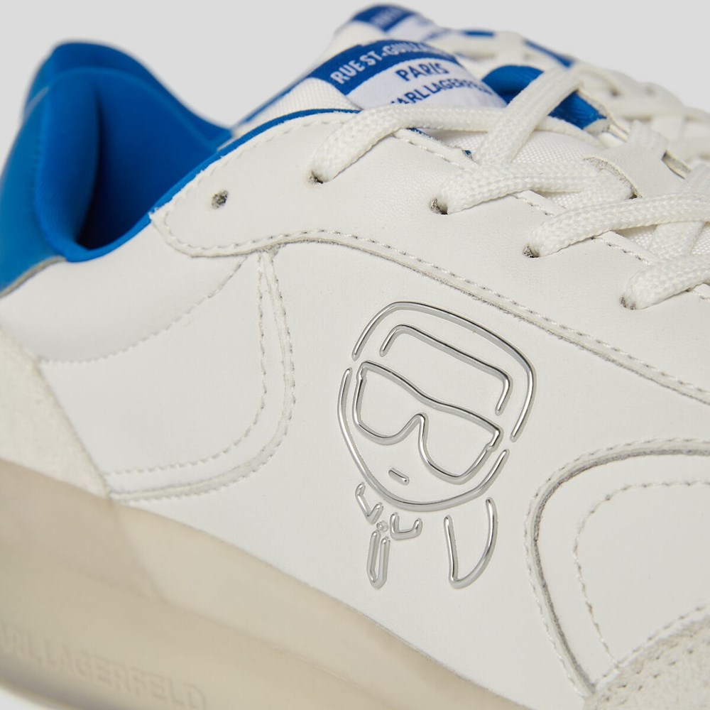 White / Blue Men's Karl Lagerfeld Brink Plexikonic Sneakers | TH725FDWI