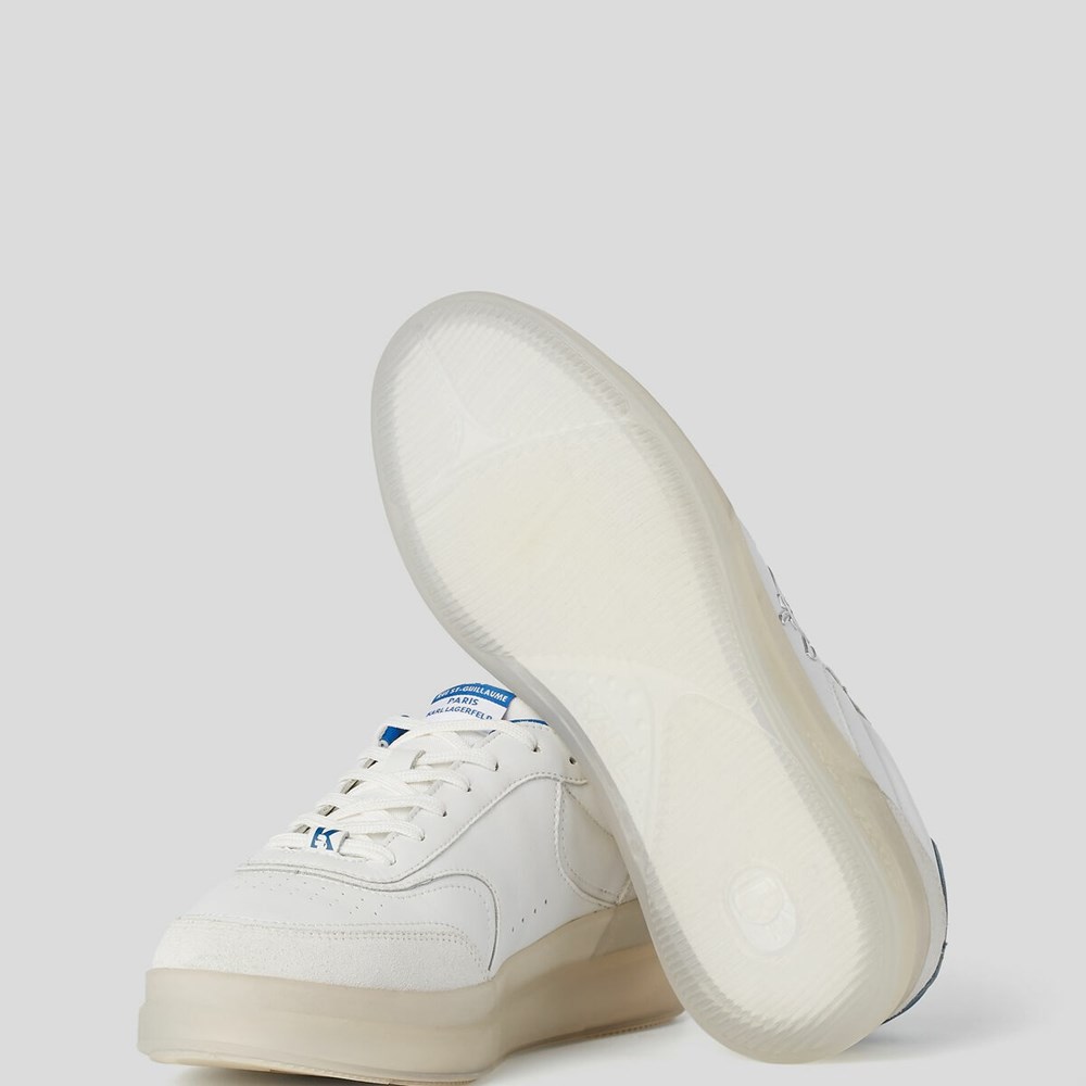 White / Blue Men's Karl Lagerfeld Brink Plexikonic Sneakers | TH725FDWI