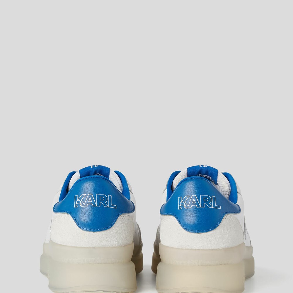 White / Blue Men's Karl Lagerfeld Brink Plexikonic Sneakers | TH725FDWI