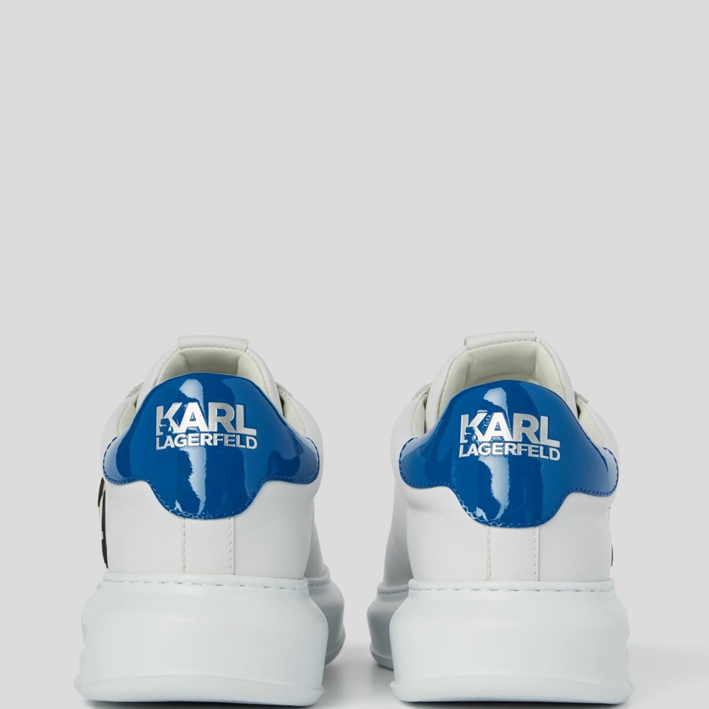 White / Blue Men's Karl Lagerfeld K/Ikonik Kapri Sneakers | TH159YMEQ