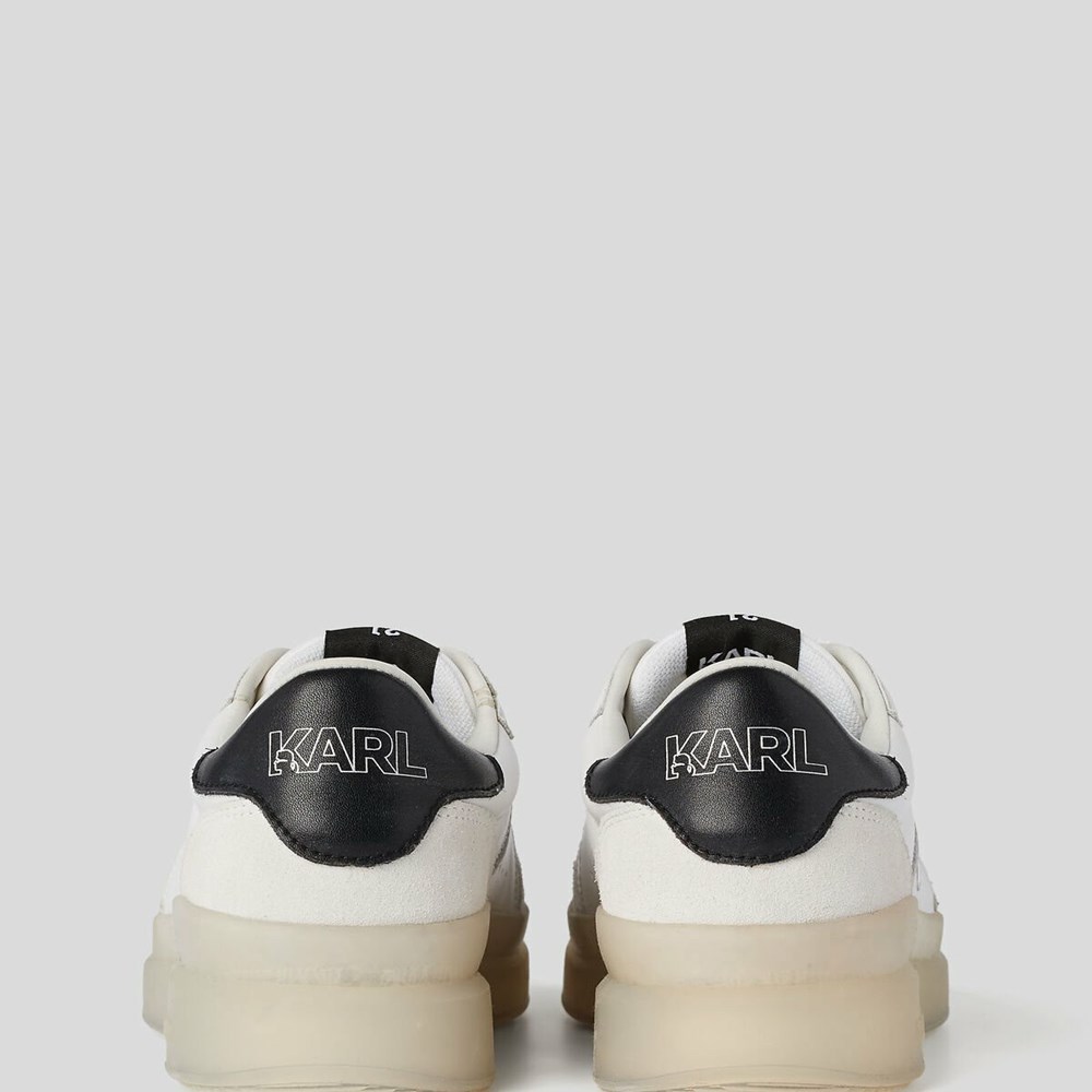 White Men's Karl Lagerfeld Brink Plexikonic Sneakers | TH047DLQP