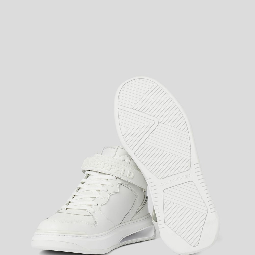 White Men's Karl Lagerfeld Elektro High Top Sneakers | TH276FOJL