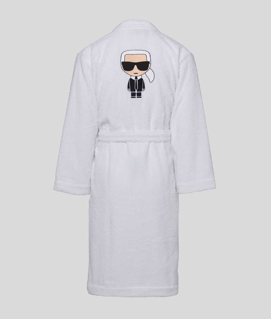 White Men's Karl Lagerfeld Ikonik Bathrobe Loungewear | TH463KIUB