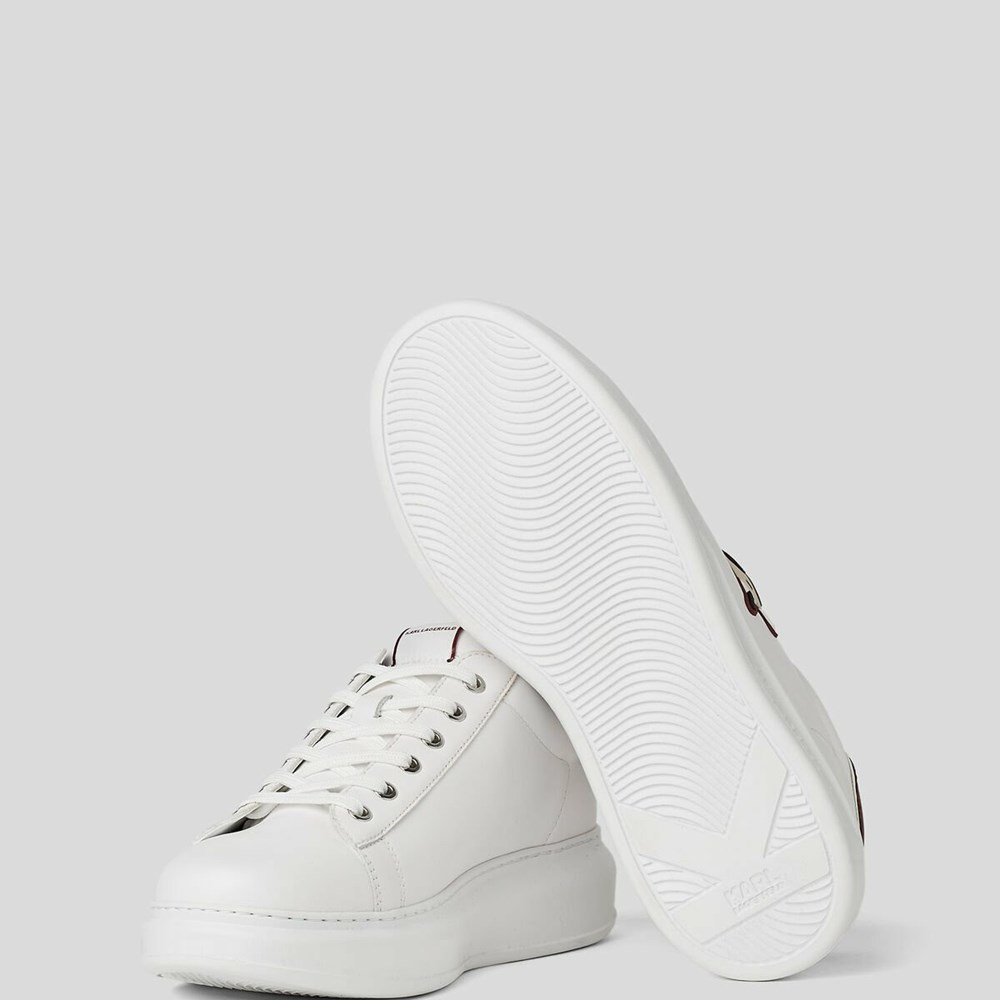 White Men's Karl Lagerfeld K/Ikonic Kapri Sneakers | TH328KLUZ