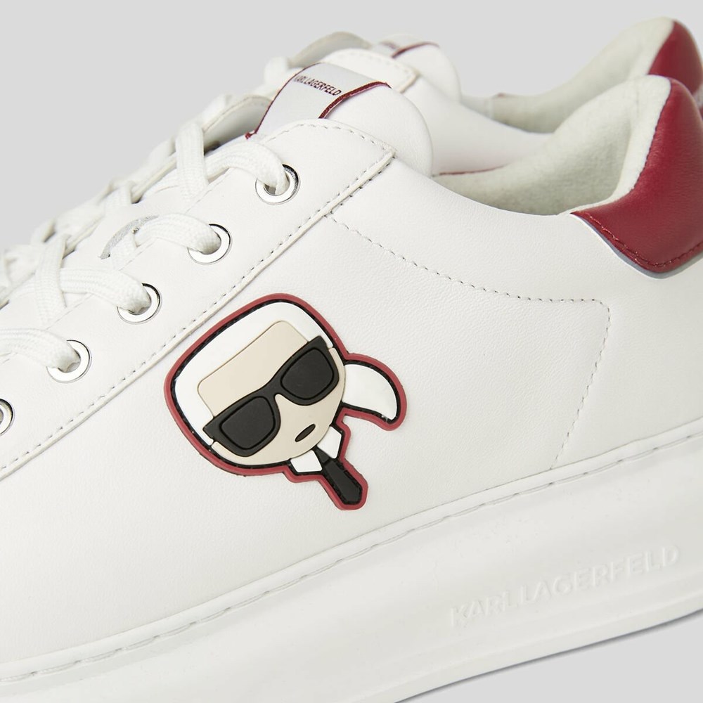 White Men's Karl Lagerfeld K/Ikonic Kapri Sneakers | TH328KLUZ