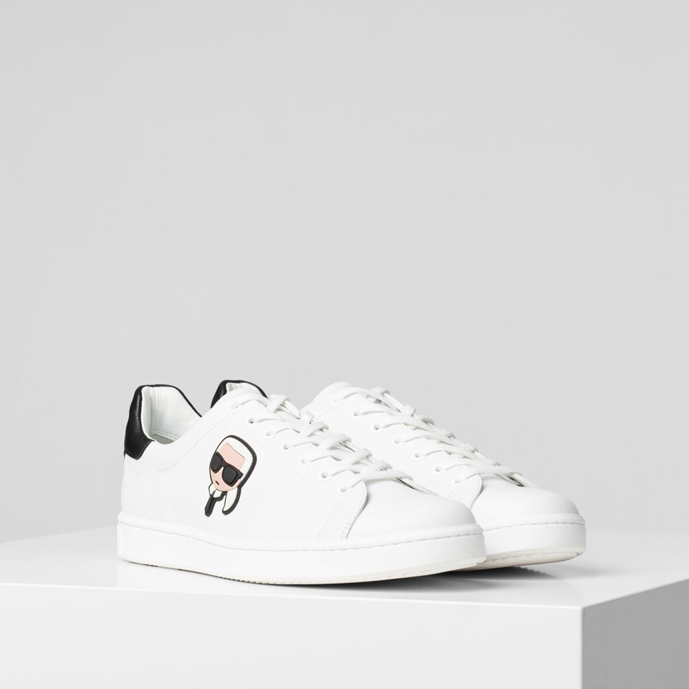 White Men\'s Karl Lagerfeld K/Ikonik 3d Lace Sneakers | TH219XAOZ