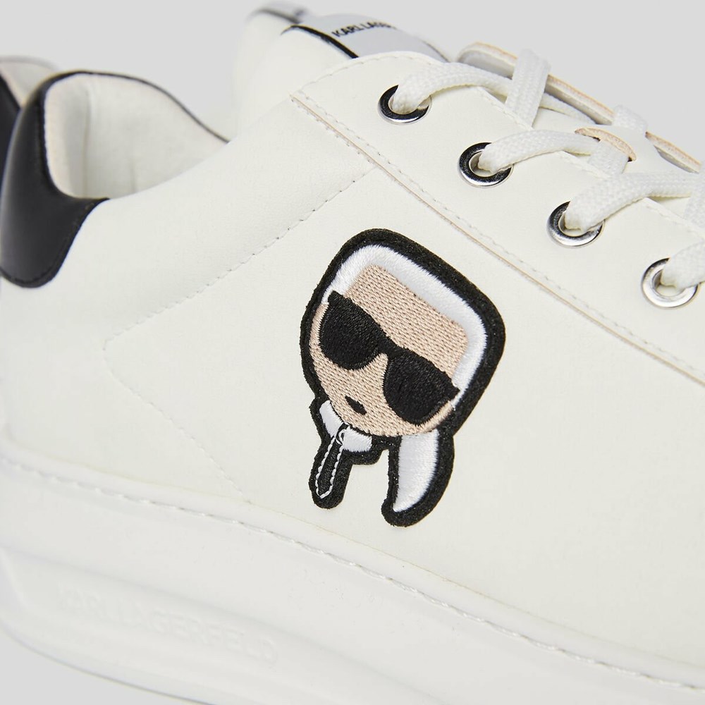 White Men's Karl Lagerfeld K/Ikonik Kapri Sneakers | TH298WAVQ