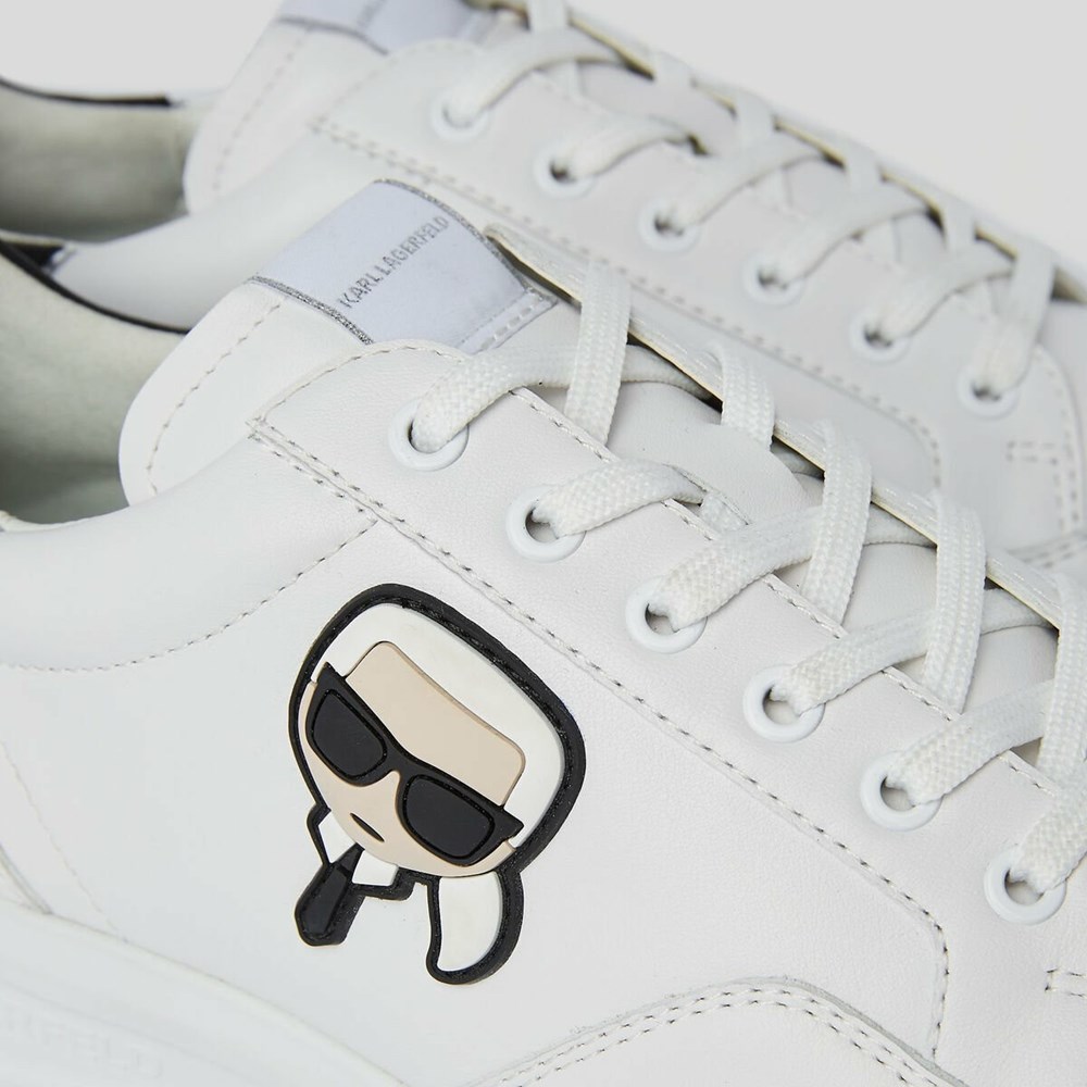 White Men's Karl Lagerfeld K/Ikonik Kapri Run Sneakers | TH463KDSY