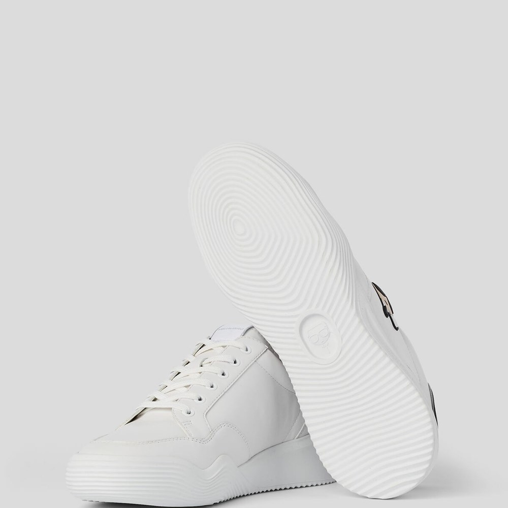 White Men's Karl Lagerfeld K/Ikonik Kapri Run Sneakers | TH463KDSY