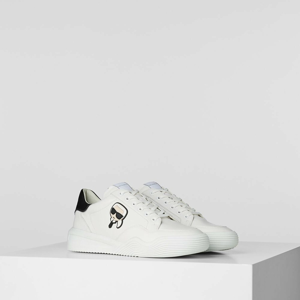 White Men\'s Karl Lagerfeld K/Ikonik Kapri Run Sneakers | TH463KDSY