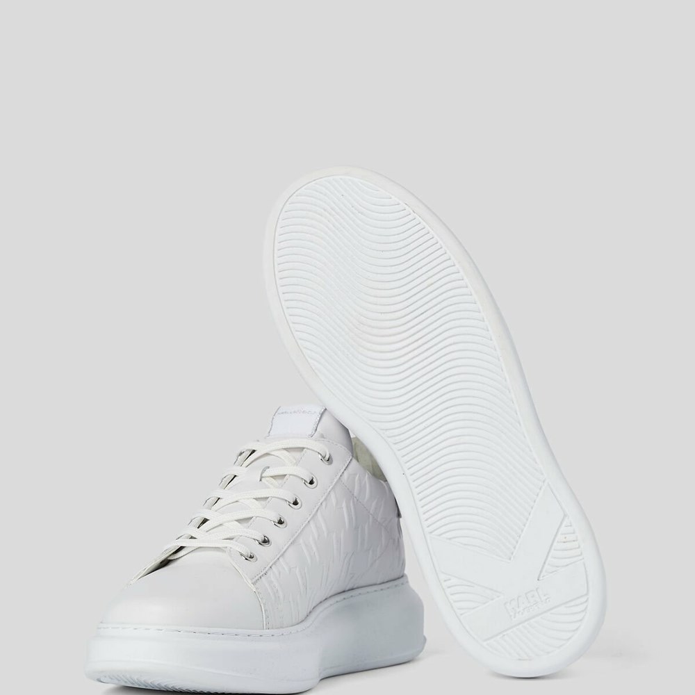 White Men's Karl Lagerfeld K/Monogram Kapri Sneakers | TH349IYZR