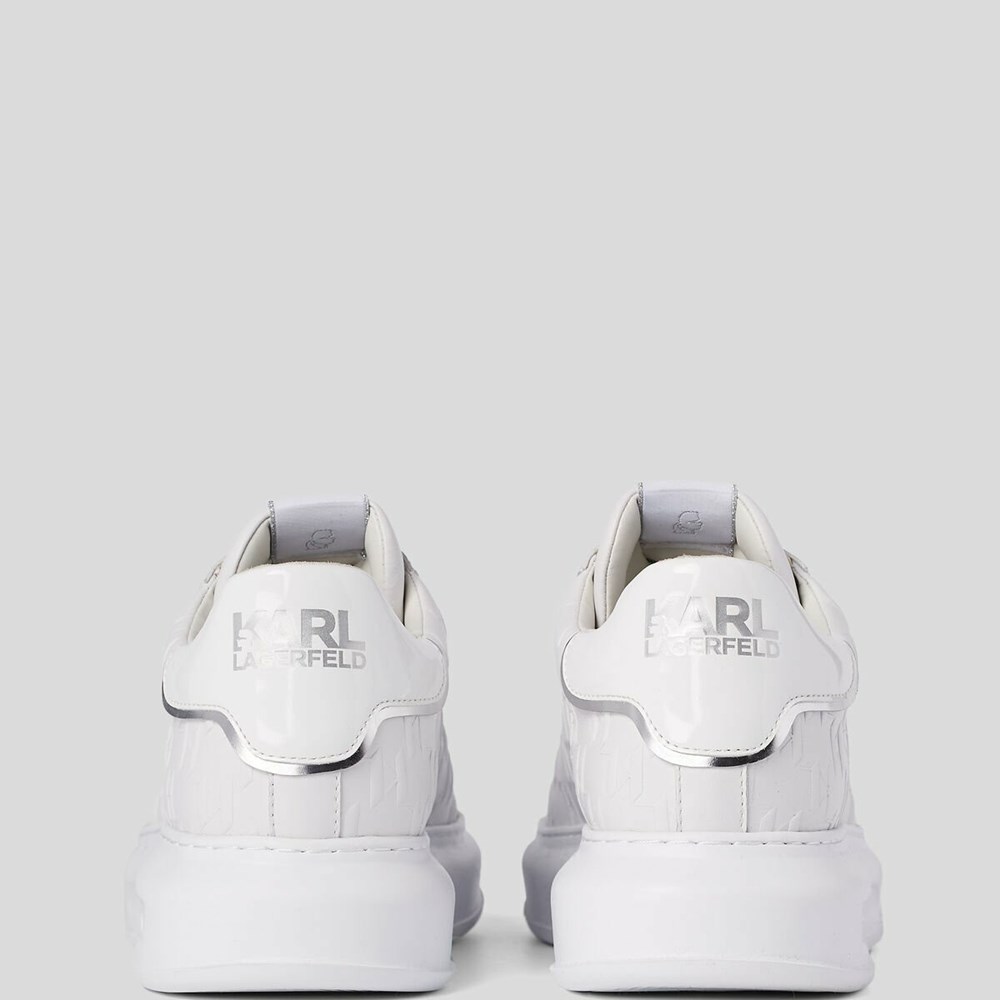 White Men's Karl Lagerfeld K/Monogram Kapri Sneakers | TH349IYZR