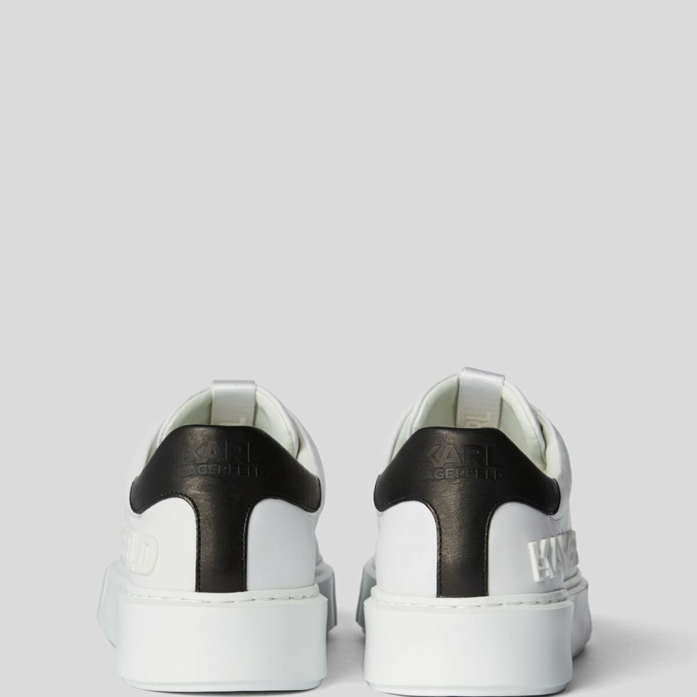 White Men's Karl Lagerfeld Karl Maxi Kup Injekted Logo Sneakers | TH268QBEM