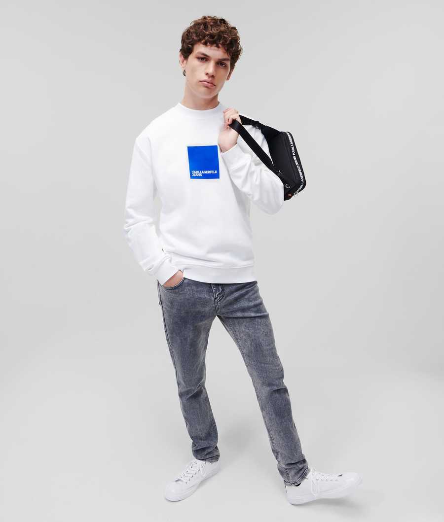 White Men's Karl Lagerfeld Klj Sweatshirts | TH126INCZ