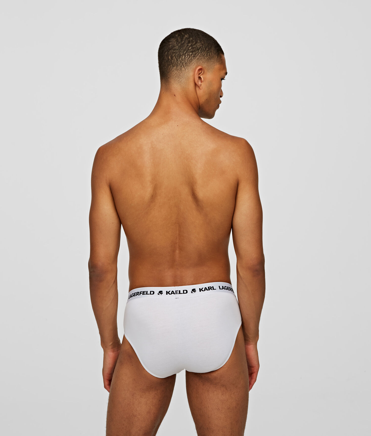 White Men's Karl Lagerfeld Logo Briefs 3-pack Underwear | TH980WMLS