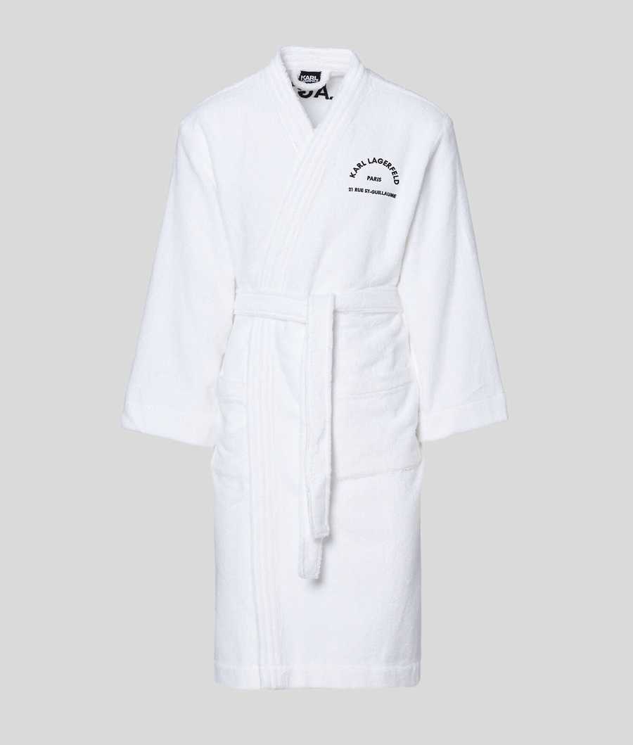 White Men's Karl Lagerfeld Rue St-guillaume Bathrobe Loungewear | TH120AJWG