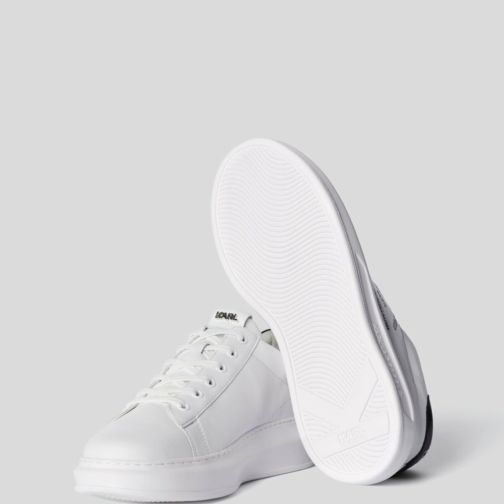 White Men's Karl Lagerfeld Rue St-guillaume Logo Kapri Sneakers | TH514PBVD