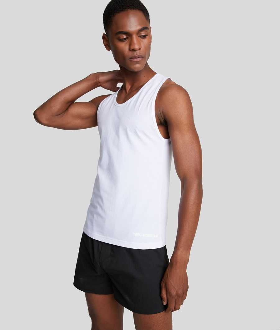 White Men\'s Karl Lagerfeld Tank Top - 2 Pack Underwear | TH052GFAU