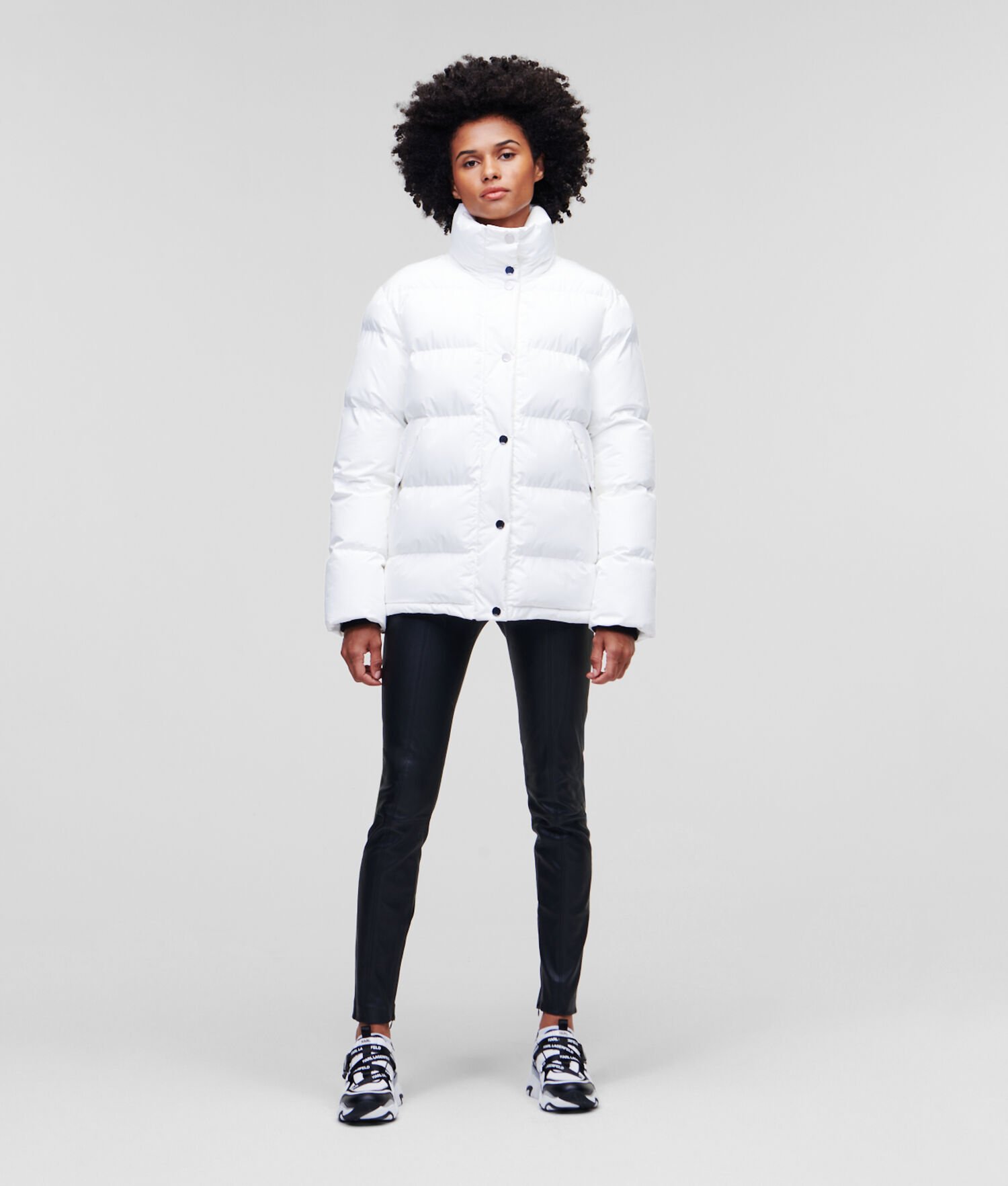 White Women's Karl Lagerfeld Athleisure Down Jackets | TH716KDFB