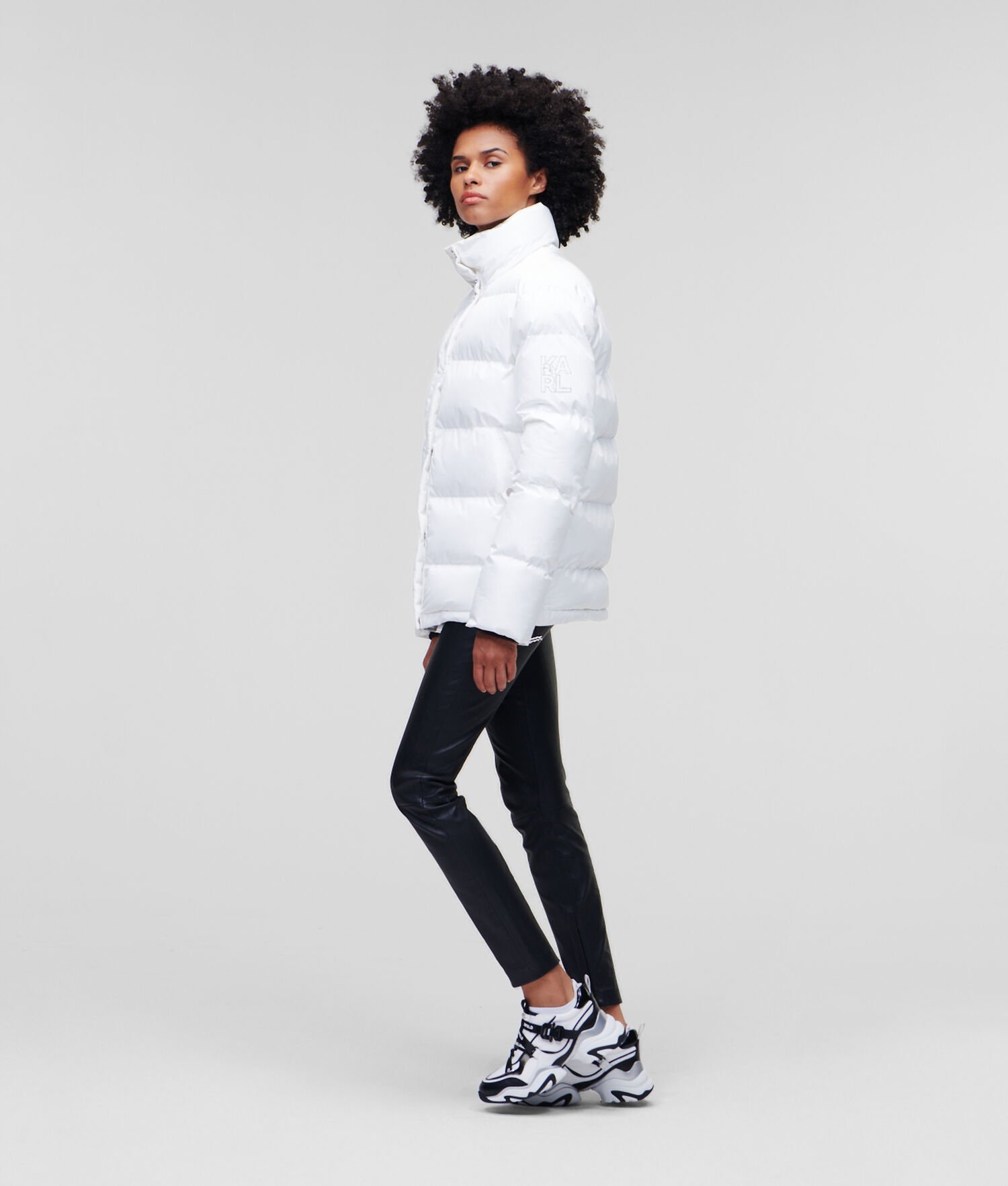 White Women's Karl Lagerfeld Athleisure Down Jackets | TH716KDFB