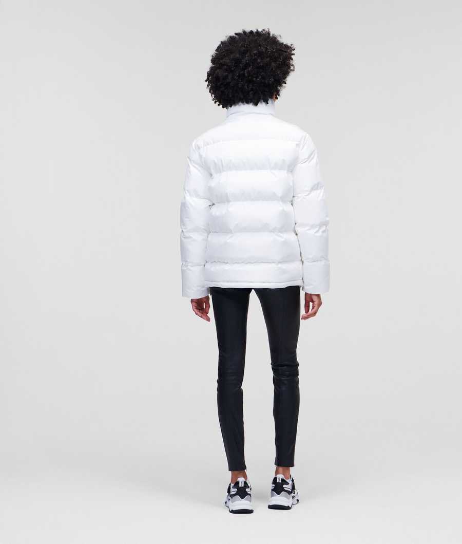 White Women's Karl Lagerfeld Athleisure Down Jackets | TH716KDFB