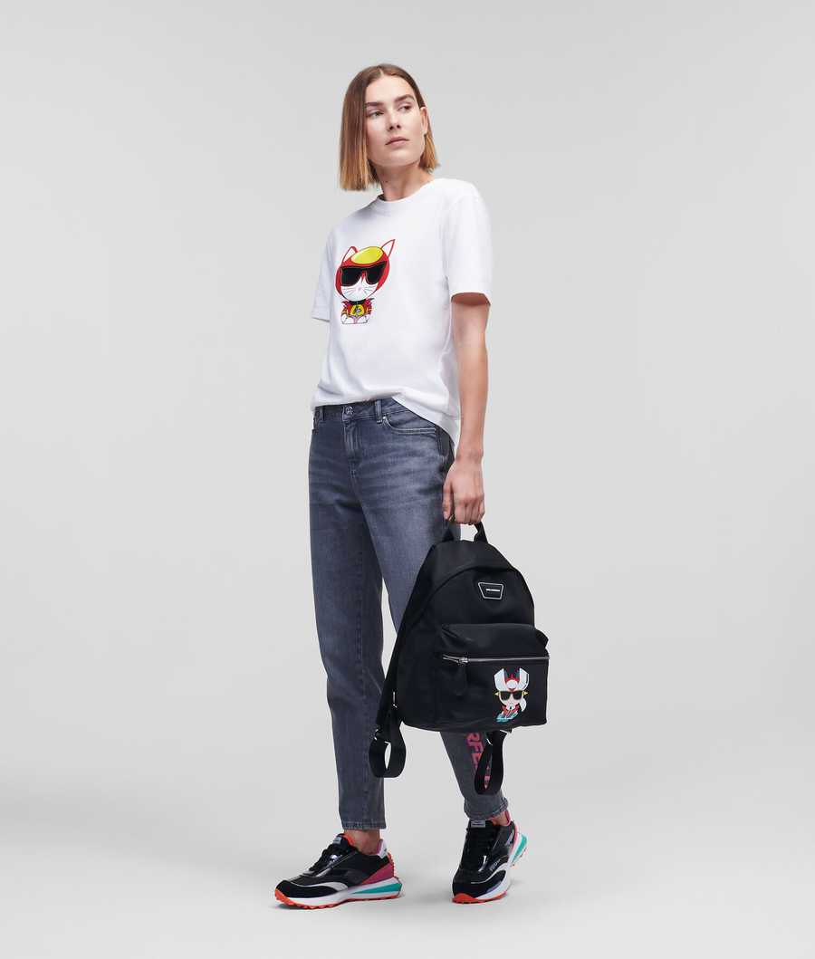 White Women's Karl Lagerfeld Hero Ikonik Choupette T-Shirts | TH372ZTLS