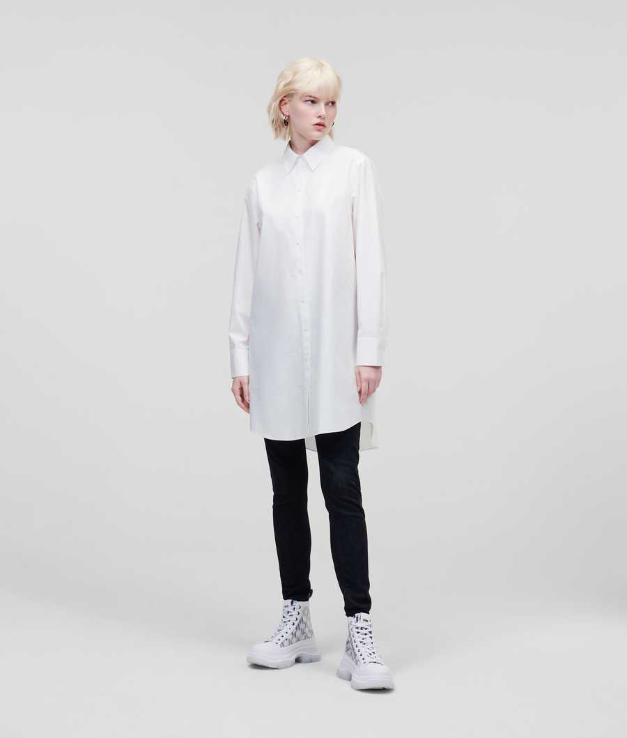 White Women's Karl Lagerfeld Ikonik 2.0 Blouses | TH042UQYR