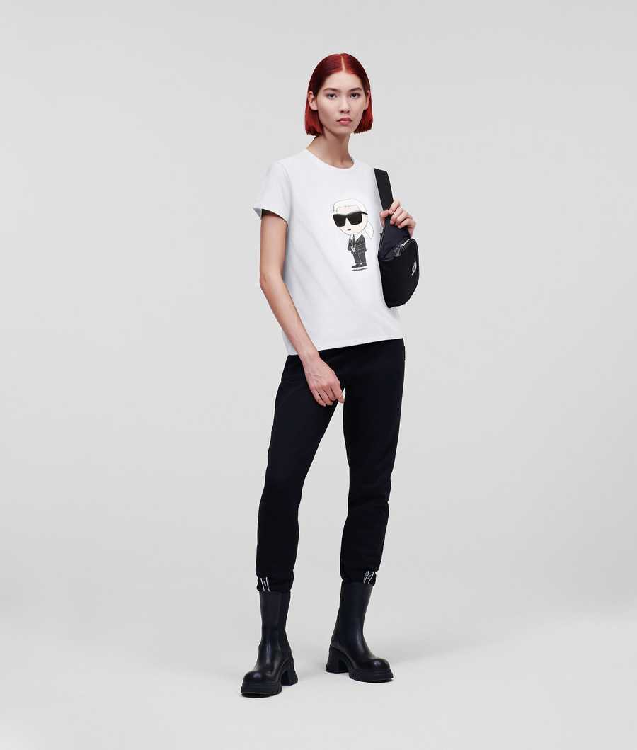 White Women's Karl Lagerfeld Ikonik 2.0 T-Shirts | TH267ANDP