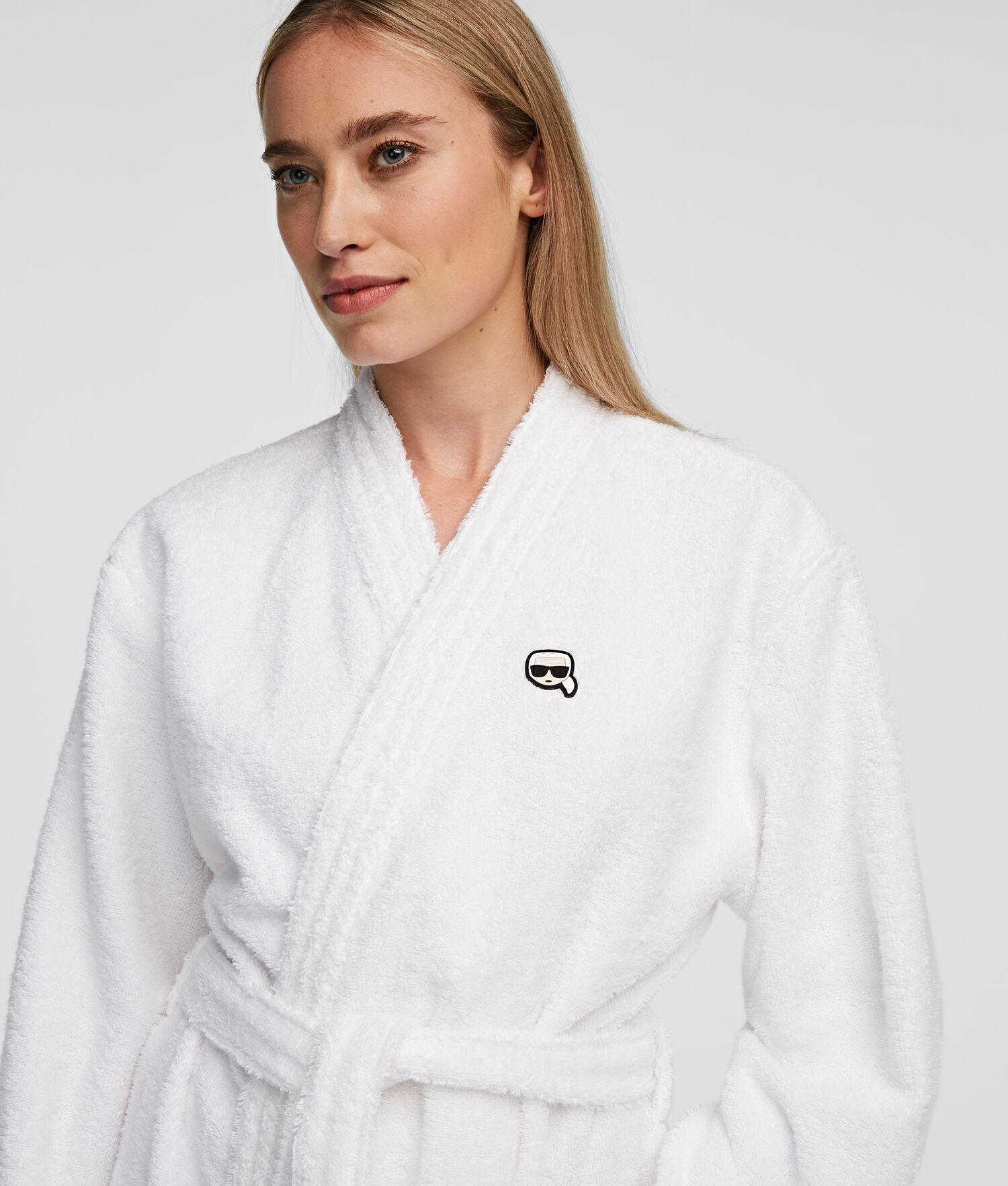 White Women's Karl Lagerfeld Ikonik Bathrobe Loungewear | TH239DWUC