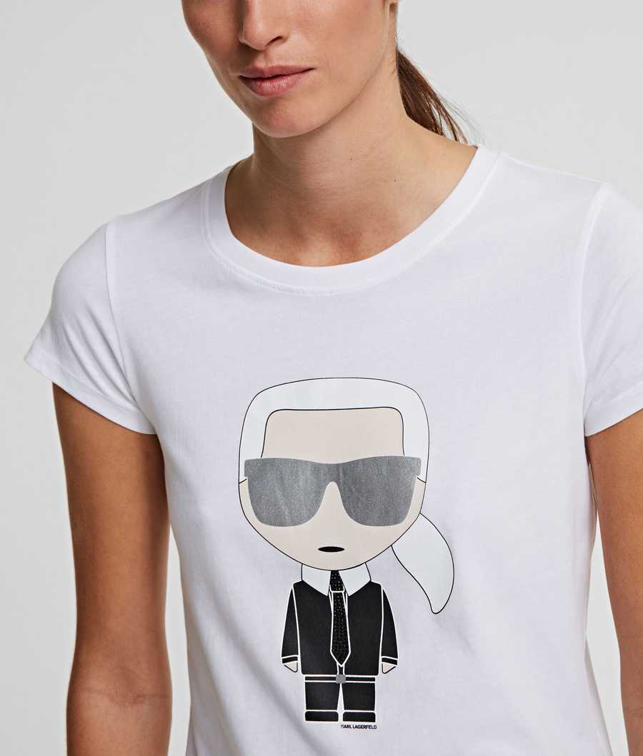 White Women's Karl Lagerfeld Ikonik Karl T-Shirts | TH172FZAL