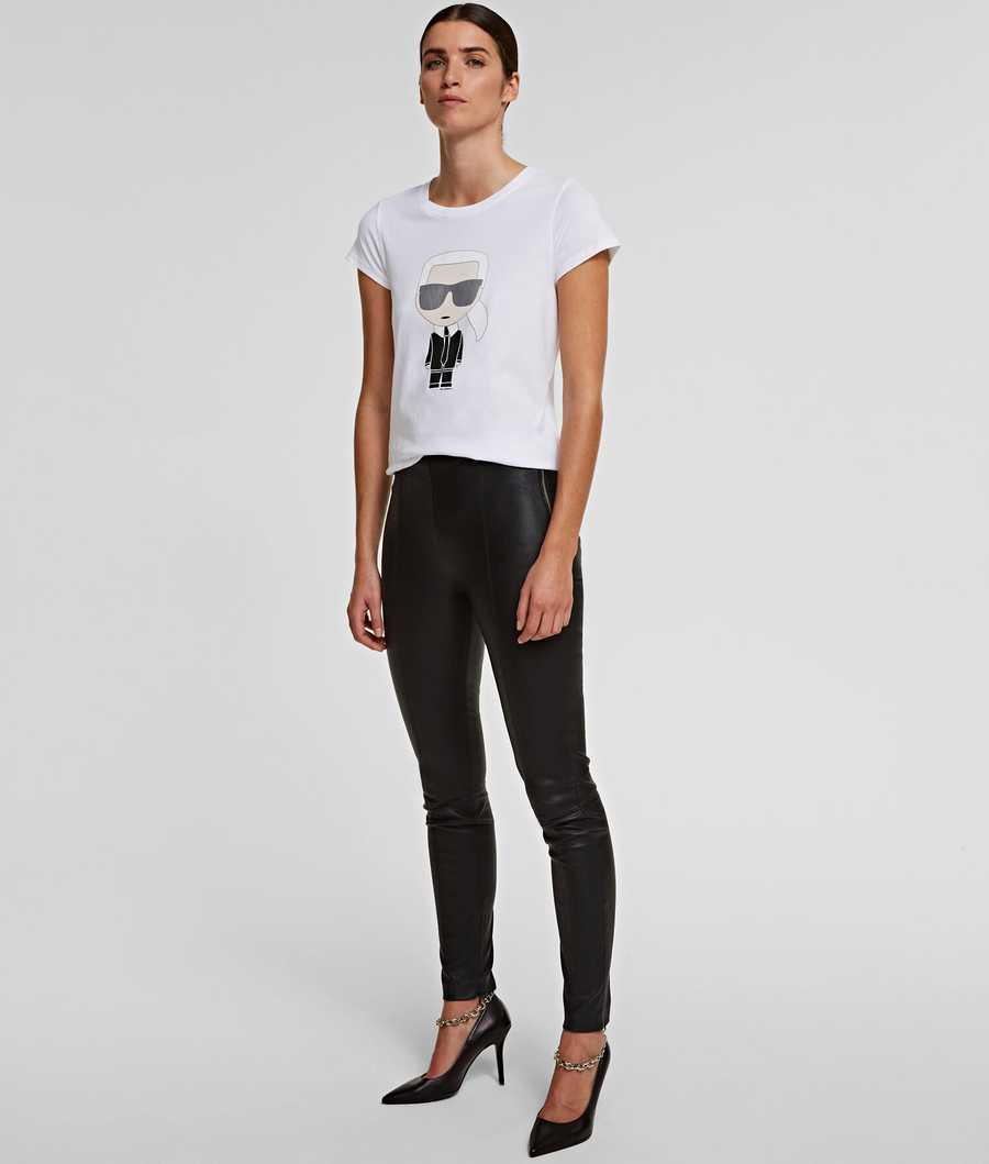 White Women's Karl Lagerfeld Ikonik Karl T-Shirts | TH172FZAL