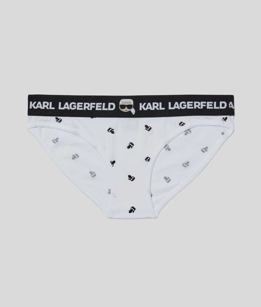 White Women\'s Karl Lagerfeld Ikonik Karl Briefs Underwear | TH874DYWA