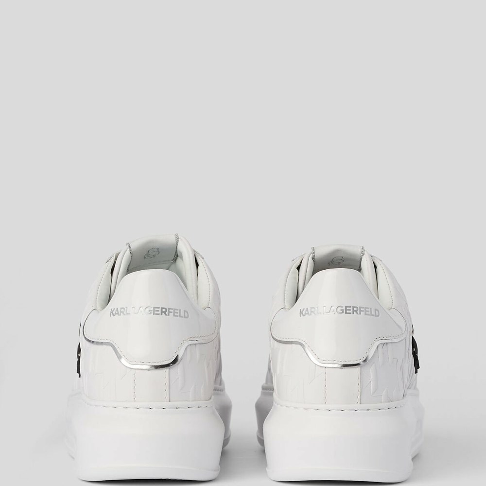 White Women's Karl Lagerfeld K/Ikonik Kapri Kl Monogram Sneakers | TH235NGEQ