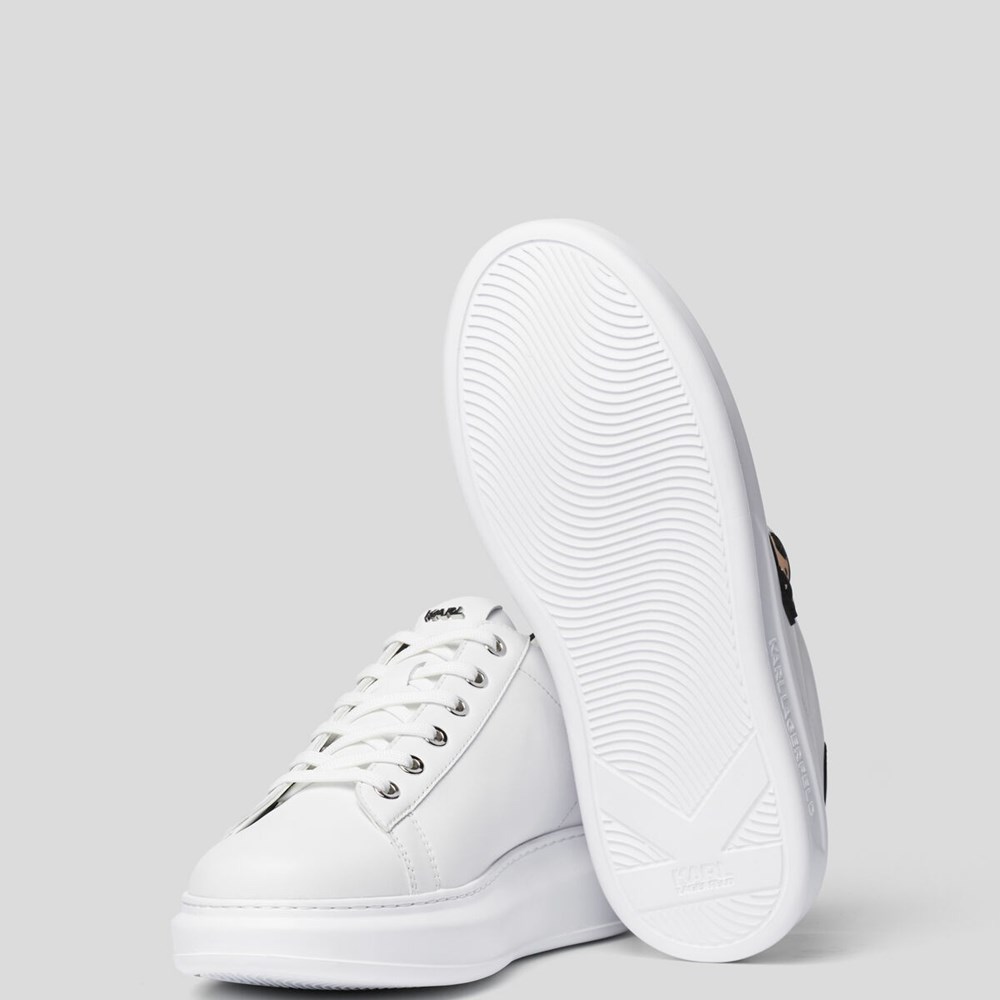 White Women's Karl Lagerfeld K/Ikonik Kapri Sneakers | TH465MZUJ