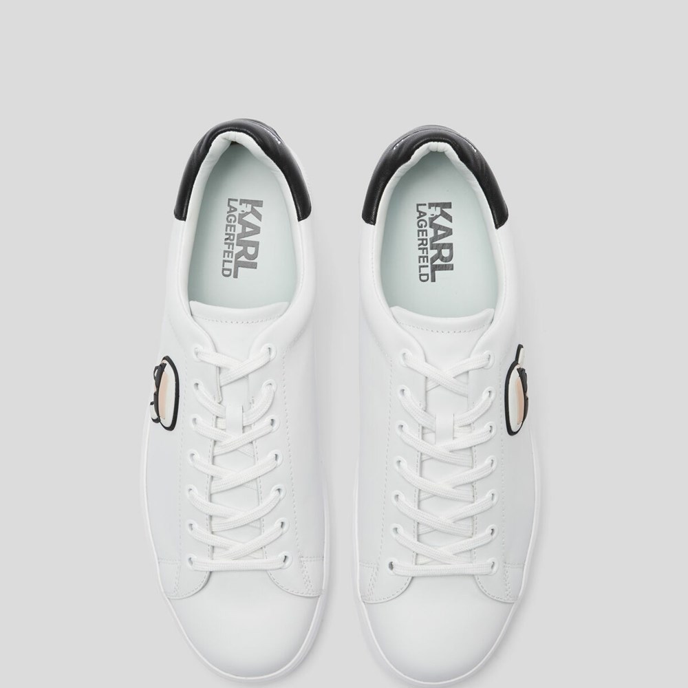 White Women's Karl Lagerfeld K/Ikonik Kapri Sneakers | TH465MZUJ