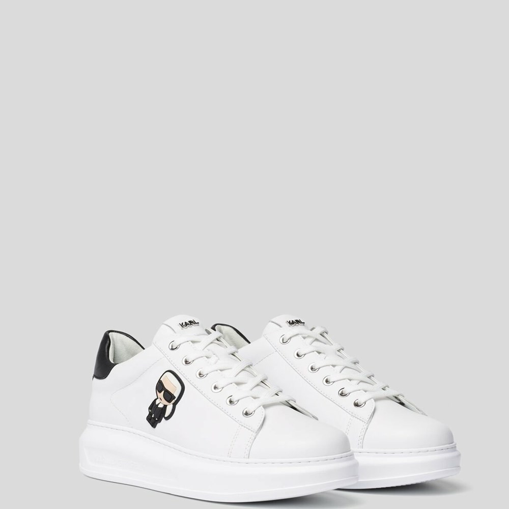 White Women's Karl Lagerfeld K/Ikonik Kapri Sneakers | TH465MZUJ