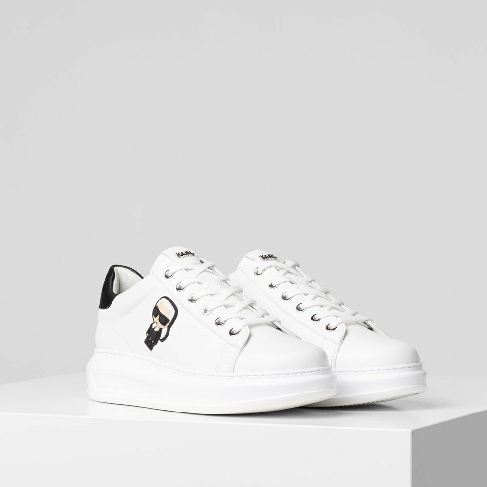 White Women\'s Karl Lagerfeld K/Ikonik Kapri Sneakers | TH465MZUJ