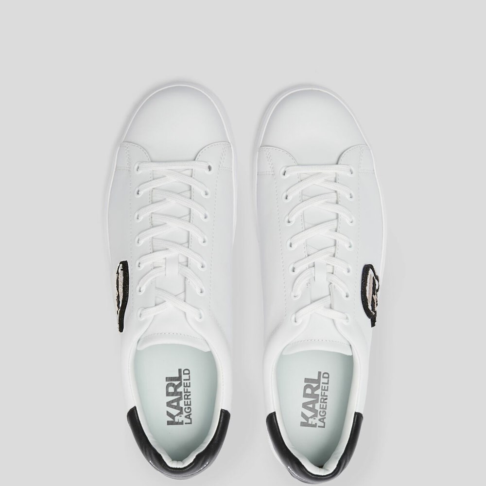 White Women's Karl Lagerfeld K/Ikonik Kapri Sneakers | TH649FPHK