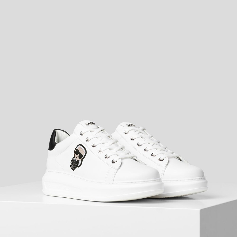 White Women\'s Karl Lagerfeld K/Ikonik Kapri Sneakers | TH649FPHK