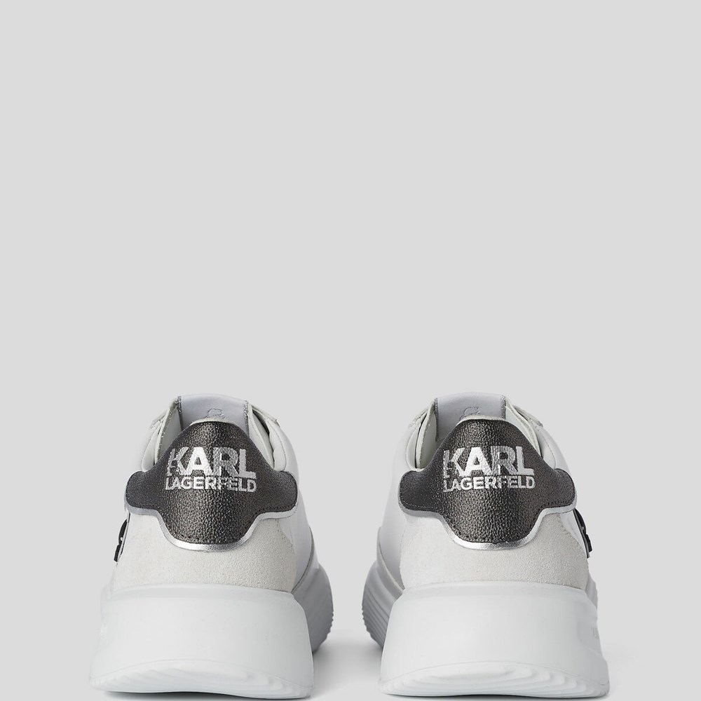 White Women's Karl Lagerfeld K/Ikonik Kapri Run Sneakers | TH916ZWUK