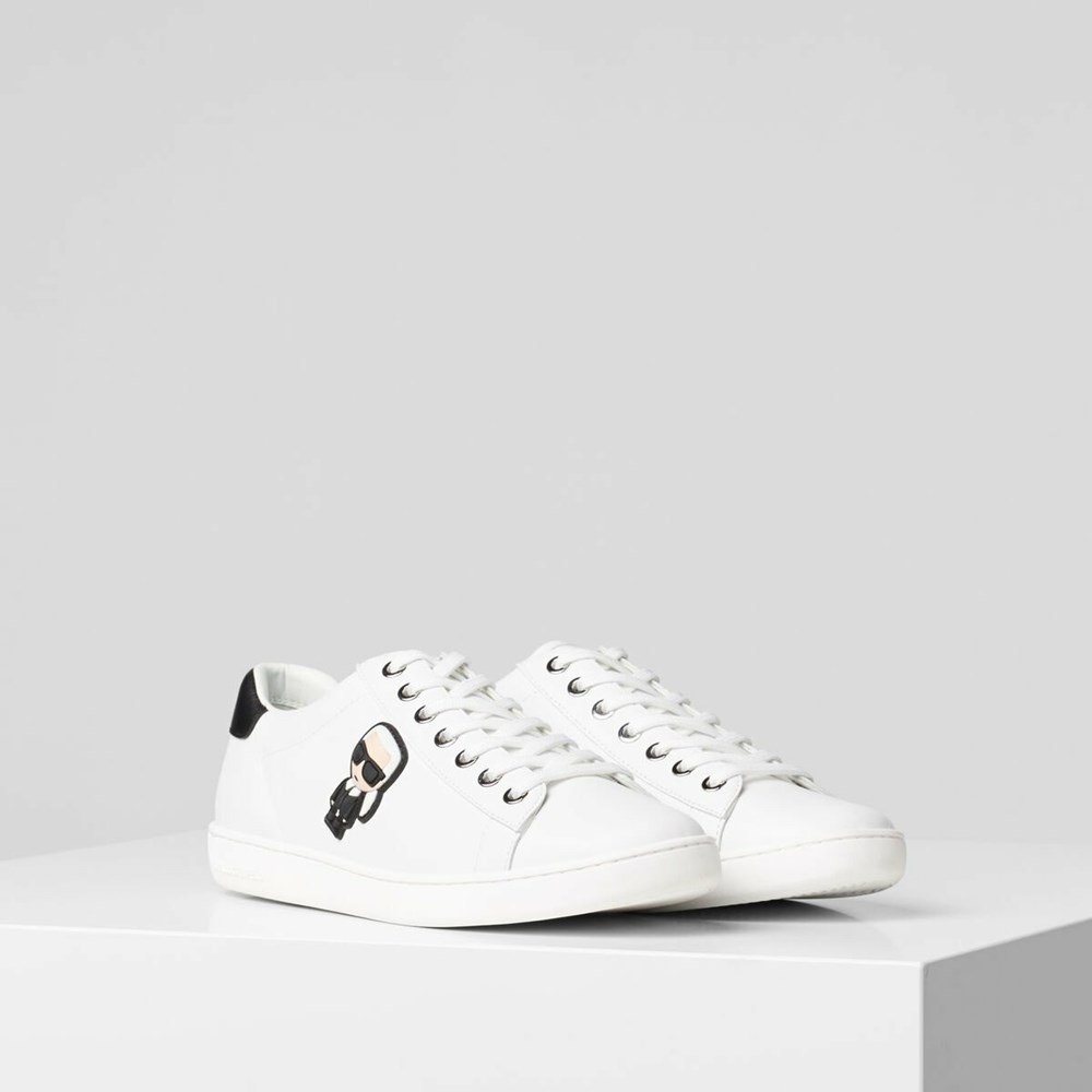 White Women\'s Karl Lagerfeld K/Ikonik Kupsole Sneakers | TH829AKDO